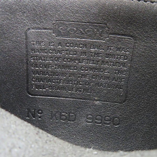 実際に弊社で買取させて頂いたCOACH/コーチ レザー ショルダーバッグ 9990の画像 5枚目