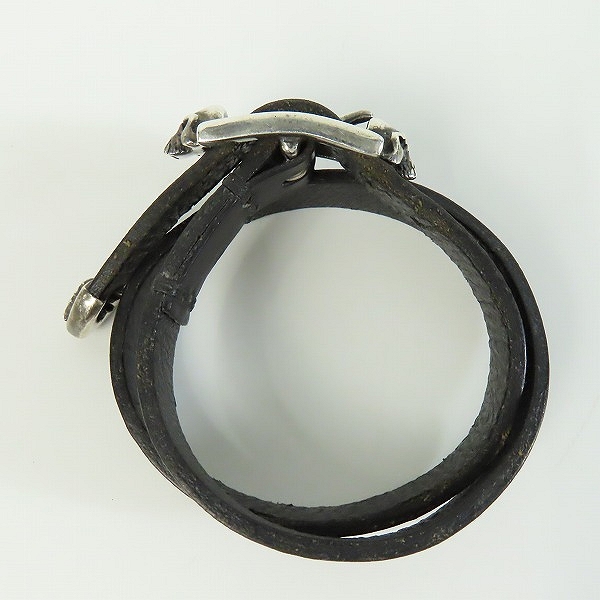 実際に弊社で買取させて頂いた【ギャラ付き】THIRTEEN DESIGNS/サーティーンデザインズ スカル レザー ラップ ブレスレットの画像 5枚目