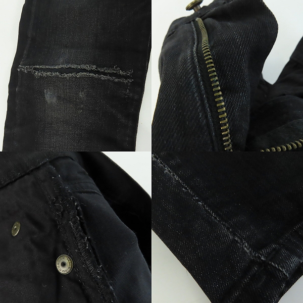 実際に弊社で買取させて頂いたSAINTLAURENTPARIS/サンローランパリ 二ークラッシュデニムパンツ 16AW 441240 Y869L/28の画像 9枚目