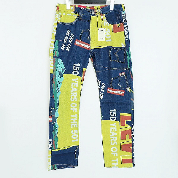 実際に弊社で買取させて頂いた【未使用】LEVI'S/リーバイス 501 LIMITED EDITION 150周年 バナー プリント モデル  ジーンズ/32