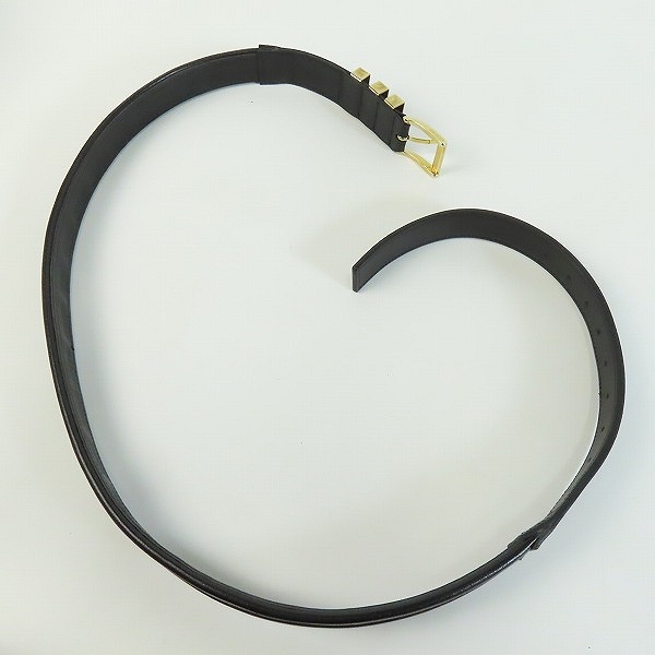 実際に弊社で買取させて頂いたBALMAIN/バルマン ベロア キルティング レザーベルト の画像 8枚目