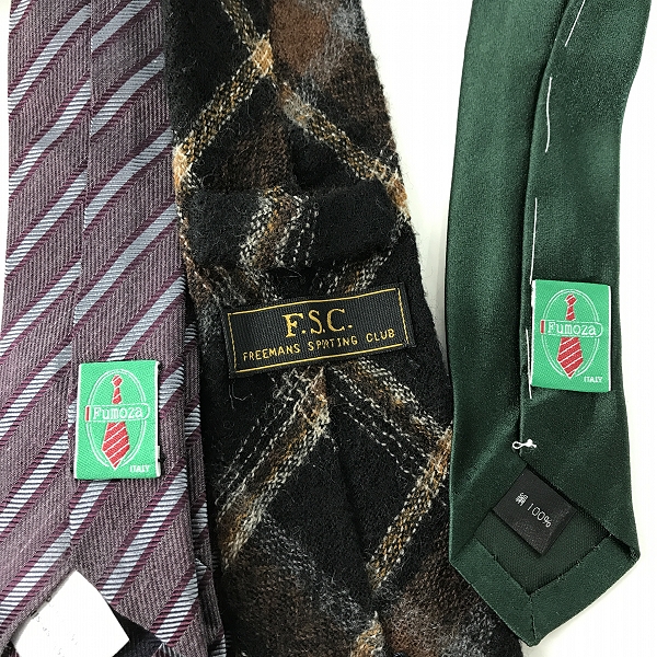 実際に弊社で買取させて頂いた【おまとめ】Fumoza/フモーザ FREEMANS SPORTING CLUB/フリーマンズスポーティングクラブ 総柄ネクタイの画像 1枚目