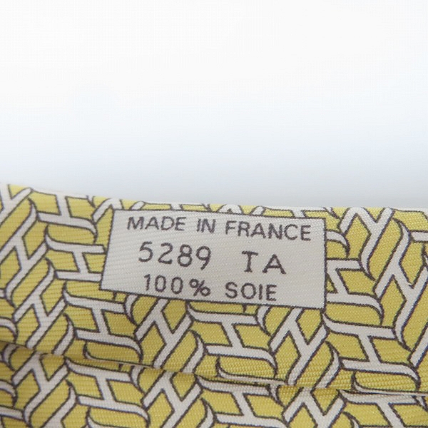 実際に弊社で買取させて頂いたHERMES/エルメス H総柄 シルクネクタイの画像 4枚目