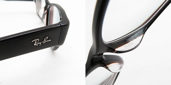 実際に弊社で買取させて頂いたRay-Ban/レイバン スクエア型 アイウエア/メガネフレーム RB5220 2000の画像 7枚目