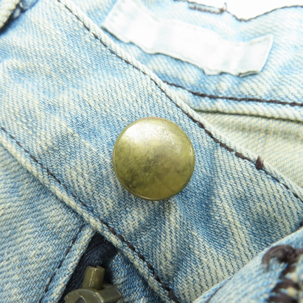実際に弊社で買取させて頂いたNUMBER (N)INE/ナンバーナイン 02AW 泥加工デニムパンツ/0の画像 6枚目