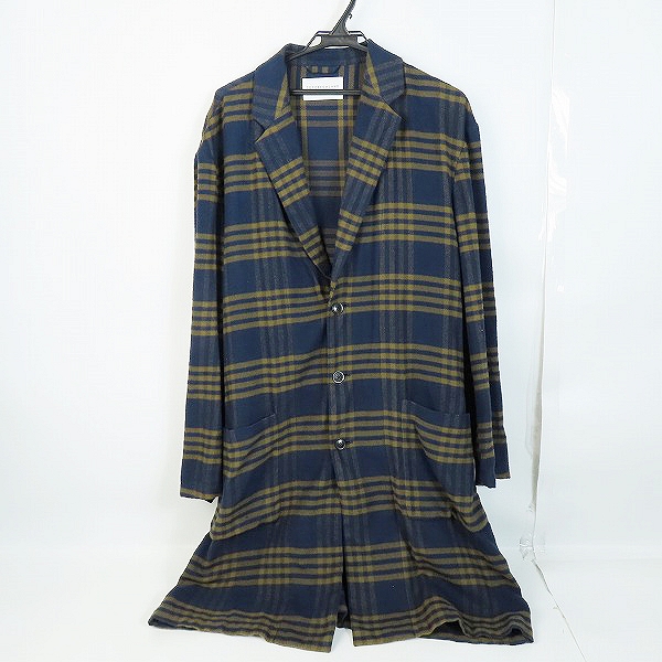 実際に弊社で買取させて頂いたTOMORROWLAND/トゥモローランド  チェック柄 チェスターコート /XL
