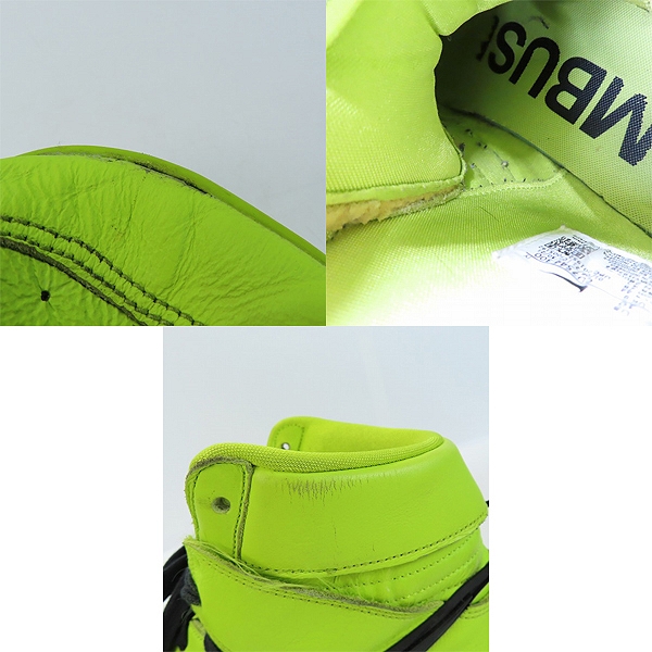 実際に弊社で買取させて頂いたNIKE×AMBUSH/ナイキ×アンブッシュ DUNK HIGH FLASH LIME/ダンク ハイ フラッシュ ライム CU7544-300/28の画像 6枚目
