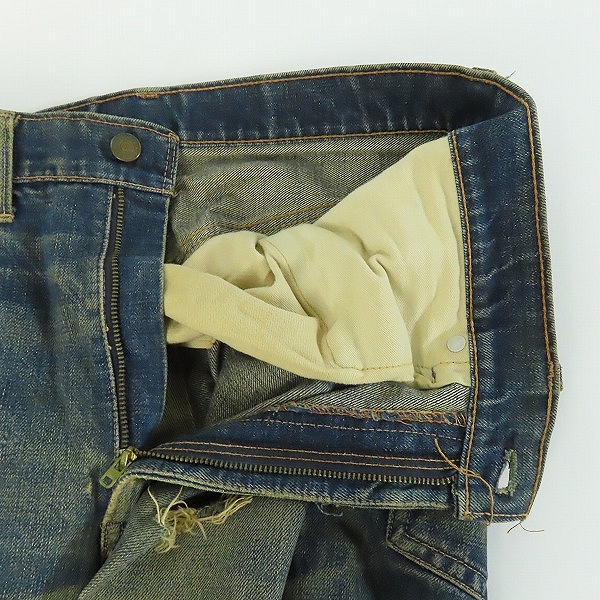 実際に弊社で買取させて頂いたLEVI S/リーバイス 505 ヴィンテージ 刻印5 42TALONジップ シングルステッチ デニムパンツの画像 6枚目