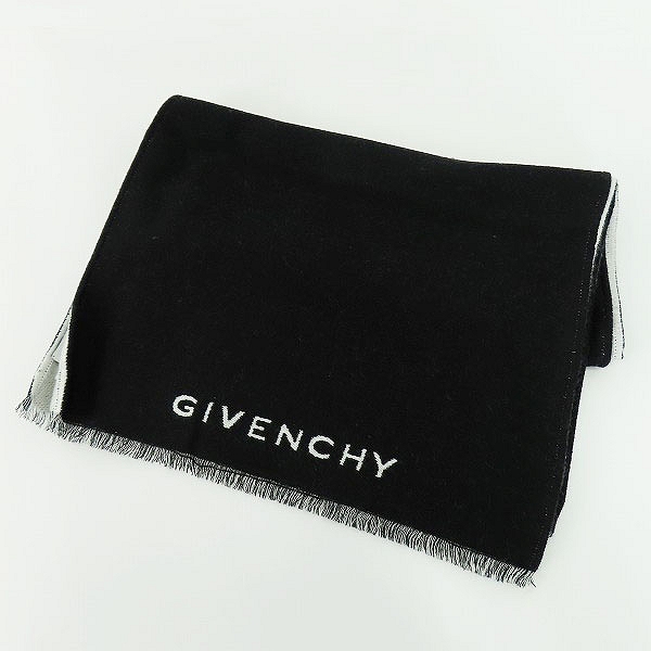 実際に弊社で買取させて頂いた【JPタグ】GIVENCHY/ジバンシー イタリア製 矢印/ロゴ シルク混ウールマフラー 