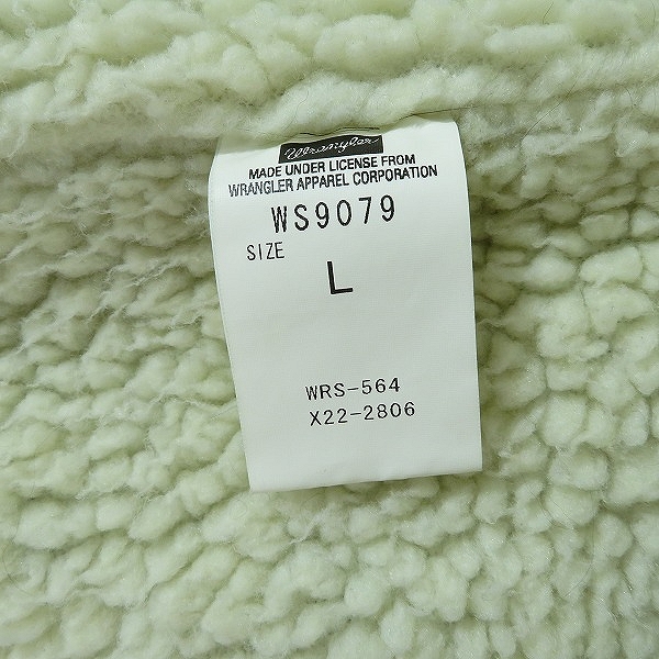 実際に弊社で買取させて頂いたWACKOMARIA x Wrangler/ワコマリア×ラングラー 別注 ボアデニムランチコート WS9079/Lの画像 3枚目