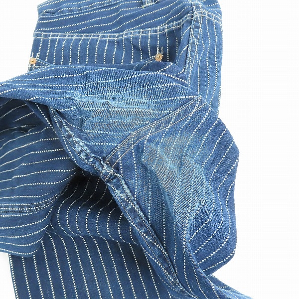 実際に弊社で買取させて頂いた(2)SUGAR CANE/シュガーケーン ストライプ柄 ショートパンツ SC51054A/36の画像 8枚目