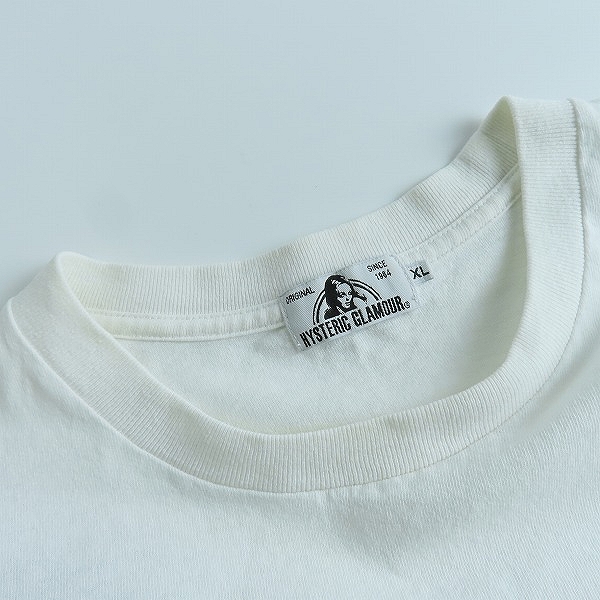実際に弊社で買取させて頂いたHYSTERIC GLAMOUR/ヒステリックグラマー Tシャツ バックプリント 02212CT11 XLの画像 5枚目
