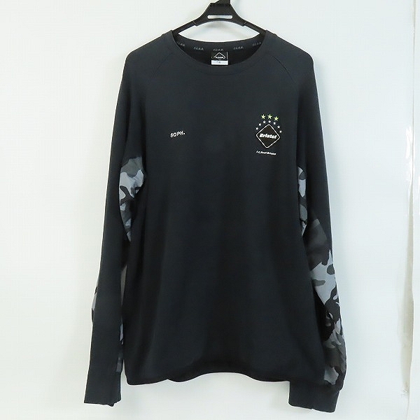 実際に弊社で買取させて頂いたF.C.Real Bristol/エフシーレアルブリストル/F.C.R.B. 17SS サイドパネル カモフラ 長袖Tシャツ FCRB-170010/XL