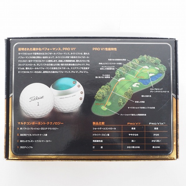実際に弊社で買取させて頂いた【未使用/オウンネーム】Titleist/タイトリスト PRO V1 ゴルフボール ホワイト 1ダースの画像 4枚目