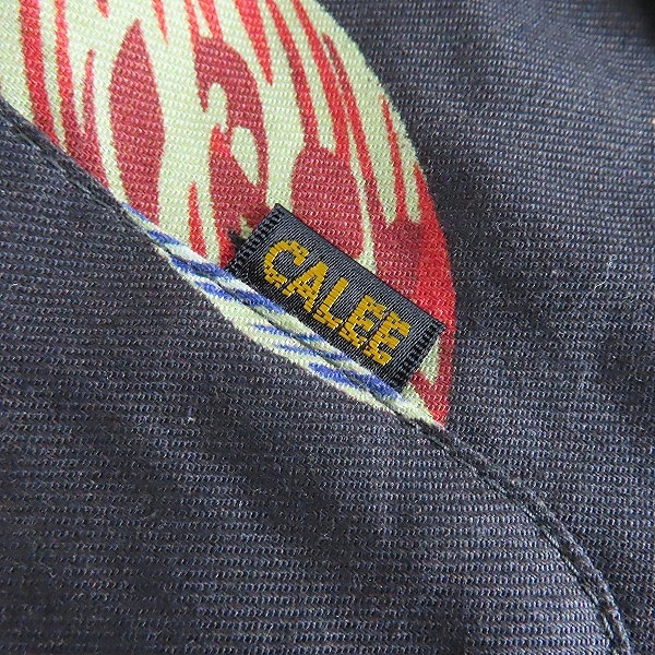 実際に弊社で買取させて頂いた【未使用】CALEE/キャリー Fallen leaves pattern L/S shirt リーフ柄 長袖 シャツ CL-21AW030/Lの画像 4枚目