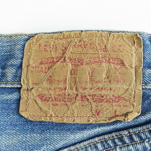実際に弊社で買取させて頂いたLEVI'S/リーバイス 501 ボタン裏刻印6 71~73年代 ビッグE 不均等V 平行ステッチ ボタンフライ ヴィンテージ デニムパンツの画像 5枚目