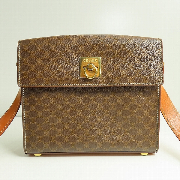 実際に弊社で買取させて頂いたCELINE/セリーヌ オールド ショルダーバッグ マカダム柄 ガンチーニ金具