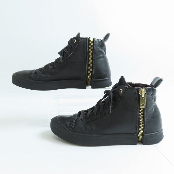 実際に弊社で買取させて頂いたDIESEL/ディーゼル サイドジップ レザー ハイカットスニーカー 27の画像 3枚目