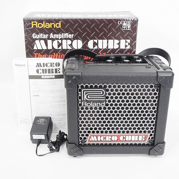 実際に弊社で買取させて頂いたRoland/ローランド MICRO CUBE マイクロキューブ ギターコンボアンプ ACアダプター付【動作確認済み】