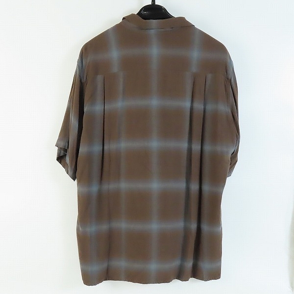 実際に弊社で買取させて頂いたWACKO MARIA/ワコマリア 23SS/OMBRE CHECK OPEN COLLAR SHIRT SS/レーヨン半袖シャツ/Lの画像 1枚目