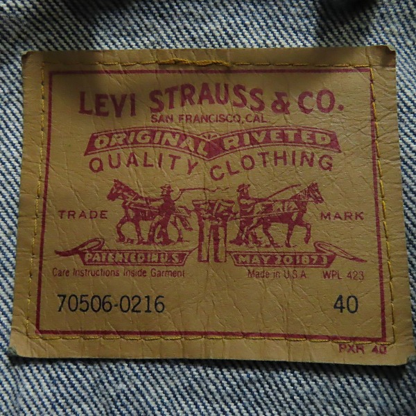 実際に弊社で買取させて頂いたLEVI'S×ROLLING STONES/リーバイス×ローリングストーンズ 90s USA製 UOODOO LOUNGE デニムジャケット 70506-0216 /40の画像 2枚目