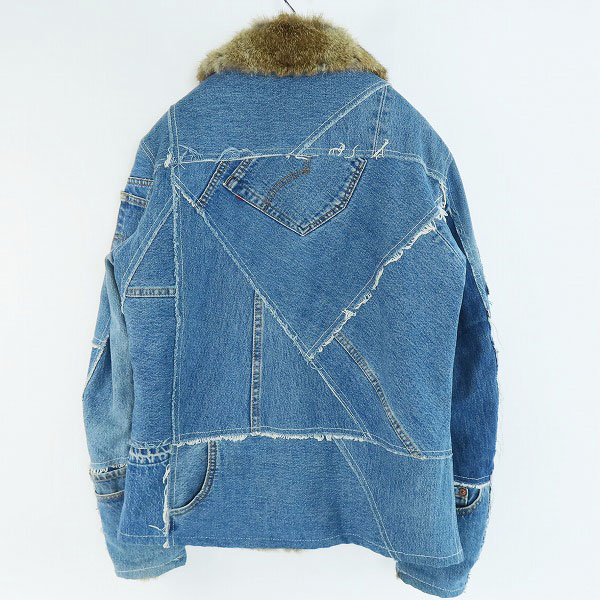 実際に弊社で買取させて頂いたBACKLASH THE COVERS/バックラッシュ Re Born リメイク ジップアップデニムジャケットの画像 1枚目