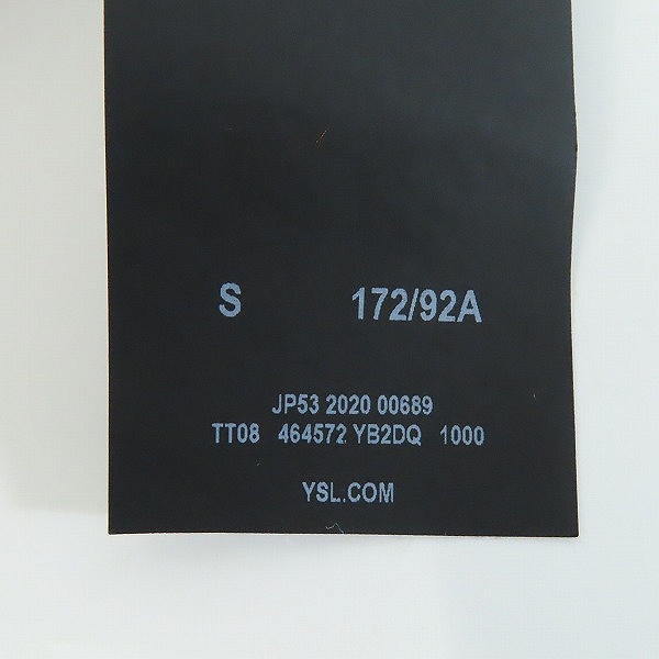 実際に弊社で買取させて頂いた【JPタグ】Saint laurent paris/サンローランパリ ミニロゴ 半袖 Tシャツ/カットソー ブラック/黒 464572 YB2DQ/Sの画像 3枚目