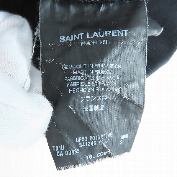 実際に弊社で買取させて頂いたSAINTLAURENTPARIS/サンローランパリ 14AW レザー切り替えスウェット 341246Y2DJ1/Sの画像 3枚目