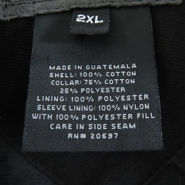 実際に弊社で買取させて頂いたDickies/ディッキーズ ジップアップ ダック地 ジャケット /2XLの画像 3枚目