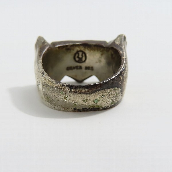 実際に弊社で買取させて頂いたUNDERCOVER/アンダーカバー SV925 ダイヤ ボーン リング/13.5-15号の画像 4枚目