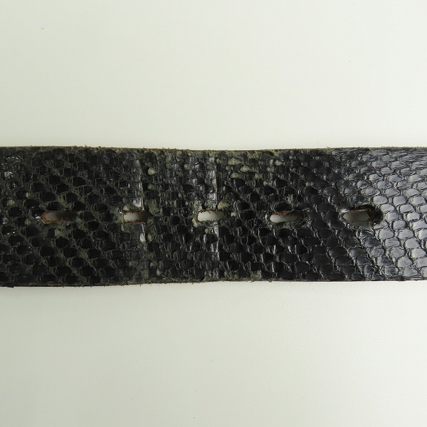 実際に弊社で買取させて頂いたHTC BLACK/エイチティーシー ブラック パイソン レザーベルトの画像 6枚目