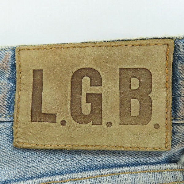 実際に弊社で買取させて頂いたLGB/ルグランブルー クレイジーウルフスカルパッチデニム 7077M/26の画像 2枚目