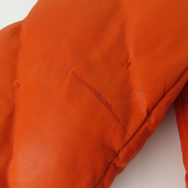 実際に弊社で買取させて頂いたBACKLASH/バックラッシュ カンガルー レザー キルティング ダウン ジャケット R1363-02/XLの画像 7枚目