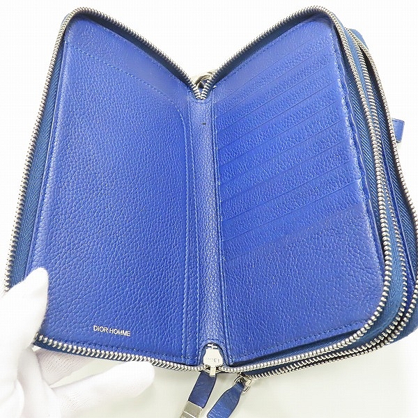 実際に弊社で買取させて頂いたDior Homme/ディオールオム 2ラウンドジップ ウォレット/財布の画像 3枚目