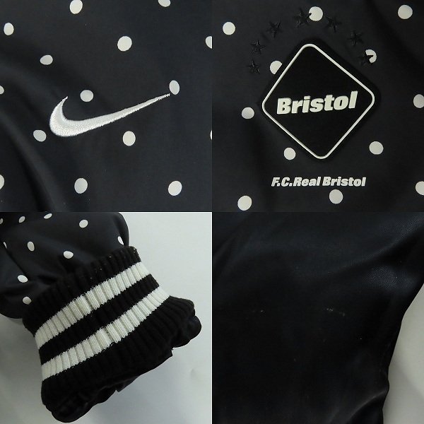 実際に弊社で買取させて頂いたF.C.R.B.×NIKE/エフシー レアルブリストル×ナイキ 15AW REVERSIBLE STADIUM JACKET/リバーシブル スタジャン 789533-011/XLの画像 9枚目