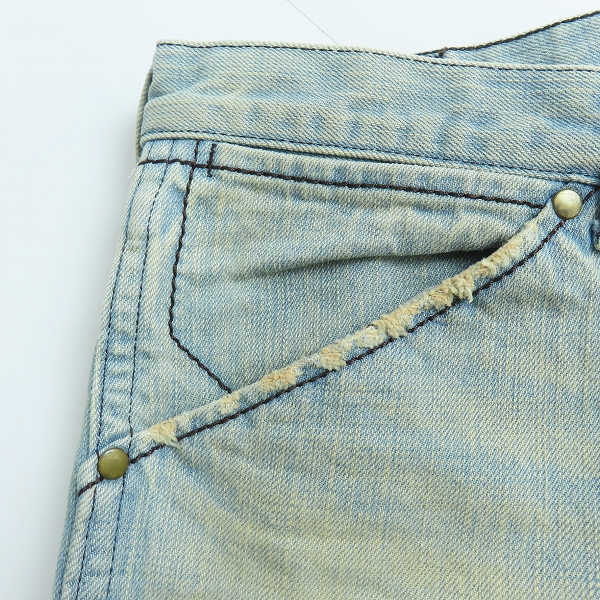 実際に弊社で買取させて頂いたNUMBER (N)INE/ナンバーナイン 02AW 泥加工デニムパンツ/0の画像 7枚目