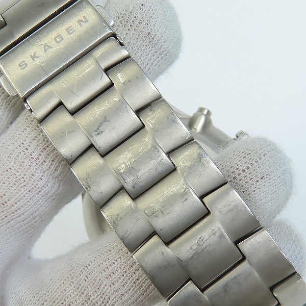 実際に弊社で買取させて頂いたSKAGEN/スカーゲン クロノグラフ クオーツ腕時計 SKW6076の画像 5枚目