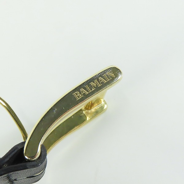 実際に弊社で買取させて頂いたBALMAIN/バルマン ベロア キルティング レザーベルト の画像 6枚目