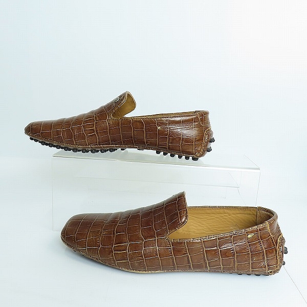 実際に弊社で買取させて頂いたEMPORIO ARMANI/エンポリオ アルマーニ クロコ型押し ドライビングシューズ/X4B058/8の画像 3枚目