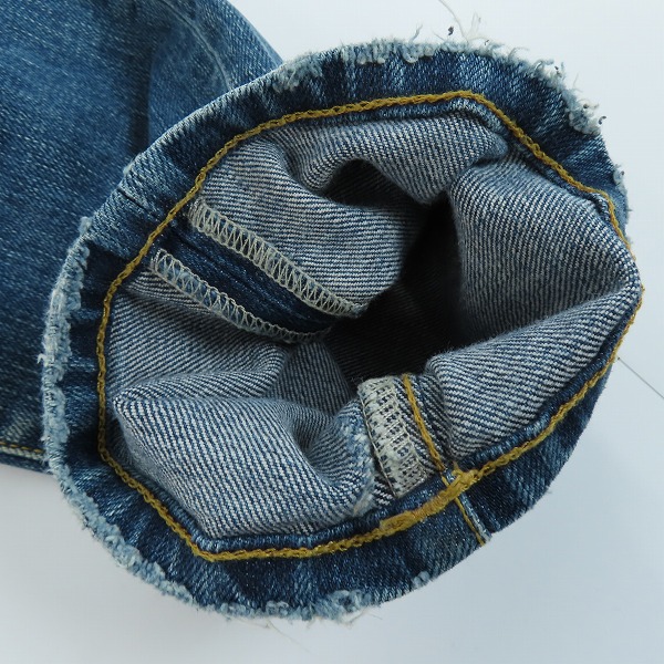 実際に弊社で買取させて頂いた【JPタグ】SAINT LAURENT/サンローランパリ 17SS スタッズレザーパッチウォッシュドスキニーデニムパンツ 456694 Y806K/27の画像 7枚目