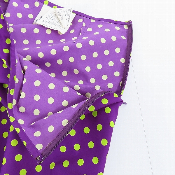 実際に弊社で買取させて頂いたJUNYA WATANABE COMME des GARCONS/ジュンヤワタナベコムデギャルソン アシンメトリー ドット柄 スカート JS-10015M /Mの画像 6枚目