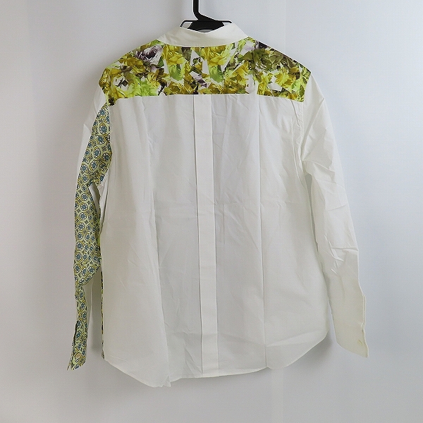 実際に弊社で買取させて頂いたPaul Smith/ポールスミス フラワー×ストライプ柄切替 長袖シャツ 46Lの画像 1枚目