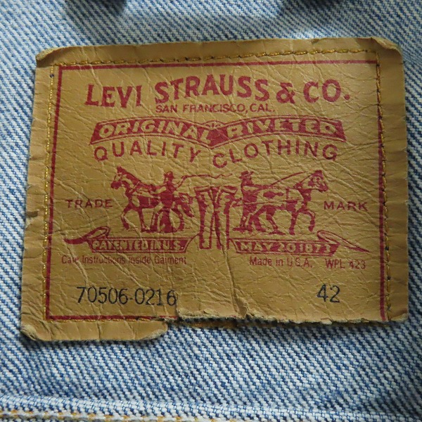 実際に弊社で買取させて頂いたLEVI'S×ROLLING STONES/リーバイス×ローリングストーンズ 90s USA製 UOODOO LOUNGE デニムジャケット 70506-0216 /42の画像 2枚目
