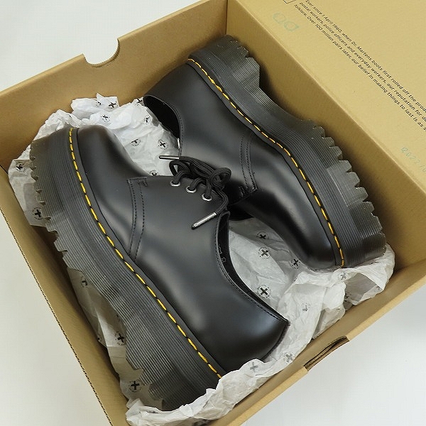 実際に弊社で買取させて頂いたDr.Martens/ドクターマーチン 3ホールシューズ/1461 QUAD PLATFORM LEATHER SHOES 25567001/UK7の画像 8枚目