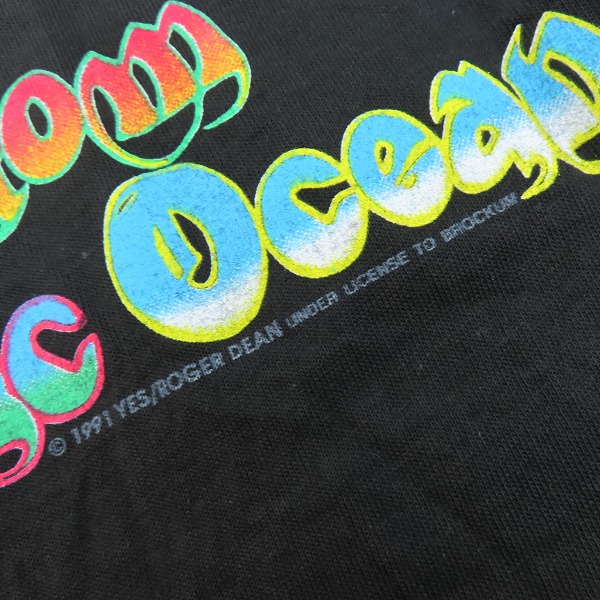 実際に弊社で買取させて頂いた【ジャンク】YES/イエス UNION WORLD TOUR/ユニオン ワールドツアー 1991 ツアーTシャツ バンドTシャツ ヴィンテージ Lの画像 5枚目