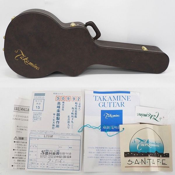 実際に弊社で買取させて頂いた★【難有り】Takamine/タカミネ SANTA FE LTD97 エレアコ/アコースティックギター 限定モデル ハードケース付の画像 9枚目