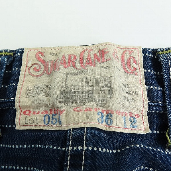 実際に弊社で買取させて頂いた(1)SUGAR CANE/シュガーケーン ストライプ柄 ショートパンツ SC51054A/36の画像 7枚目