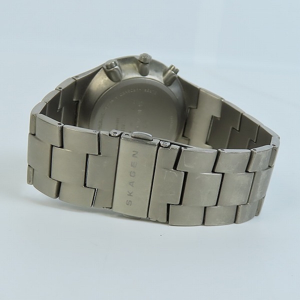 実際に弊社で買取させて頂いたSKAGEN/スカーゲン クロノグラフ クオーツ腕時計 SKW6076の画像 2枚目