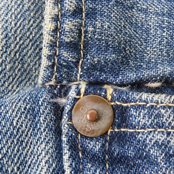 実際に弊社で買取させて頂いたLEVIS/リーバイス 506XX 1st/ファースト 針あり シンチバック/ボタン裏ツープロング ヴィンテージ デニムジャケットの画像 5枚目