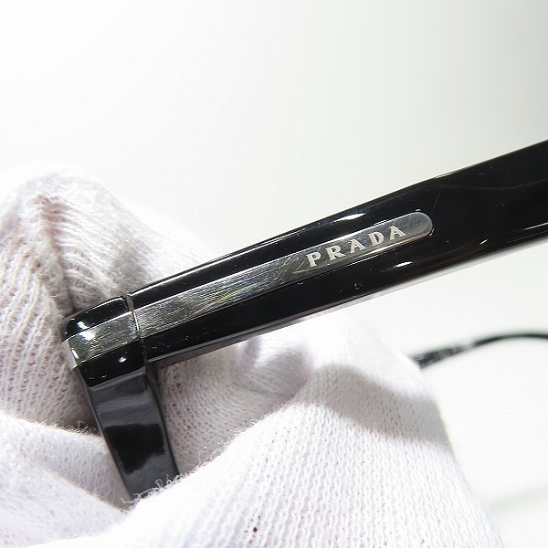 実際に弊社で買取させて頂いた(1)PRADA JOURNAL/プラダ ジャーナル メガネフレーム アイウェア VPR07T-F ブラックの画像 7枚目